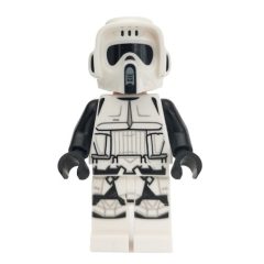 Minifigurka LEGO Scout Trooper, Dual Molded White and Black Helmet, Open Mouth