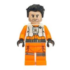 Minifigurka LEGO Poe Dameron, White and Orange Pilot Outfit