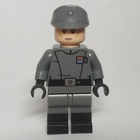 Minifigurka LEGO Imperial Officer / Lieutenant, Dark Bluish Gray Uniform, Dual Molded Legs