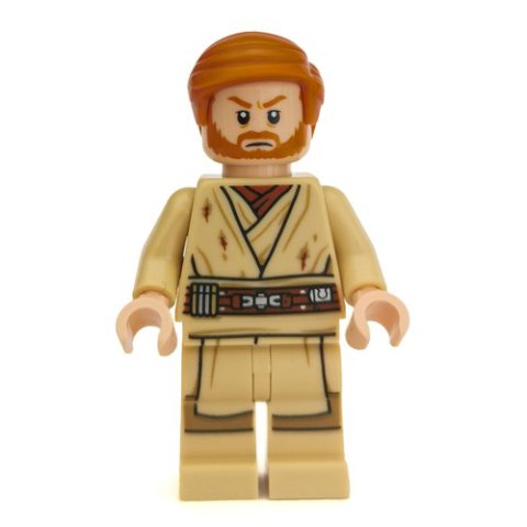 Minifigurka LEGO Obi-Wan Kenobi, Tan Legs, Short Combed Sideways Hair
