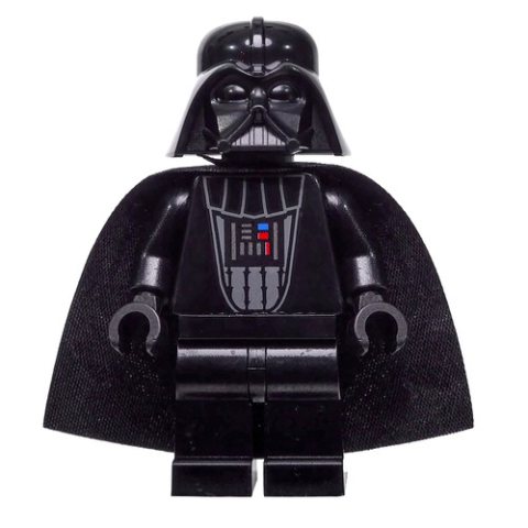 Minifigurka LEGO Darth Vader, Light Bluish Gray Skin, No Scars on Right Cheek (3626c Head)