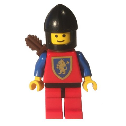 Minifigurka LEGO Archer (Crusader Lion) - Red Legs, Black Chin-Guard