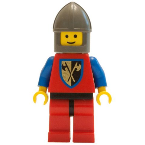 Minifigurka LEGO Knight (Crusader Axe) - Red Legs, Chin-Guard