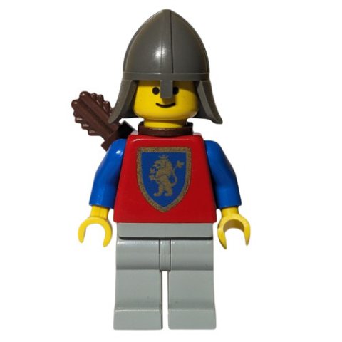 Minifigurka LEGO Archer (Crusader Lion) - Light Gray Legs