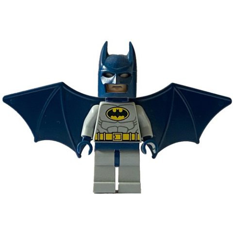 Minifigurka LEGO Batman, Light Bluish Gray Suit, Dark Blue Wings and Cowl