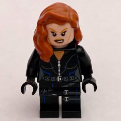 Minifigurka LEGO Black Widow, Black Jumpsuit, Blue Highlights