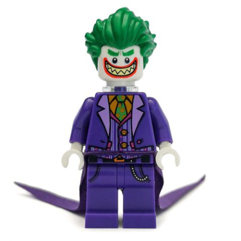 Minifigurka LEGO The Joker with Long Coattails with Neck Bracket