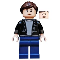 Minifigurka LEGO Maria Hill with Black Jacket and Dark Blue Legs