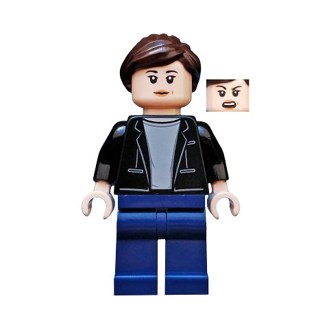Minifigurka LEGO Maria Hill with Black Jacket and Dark Blue Legs