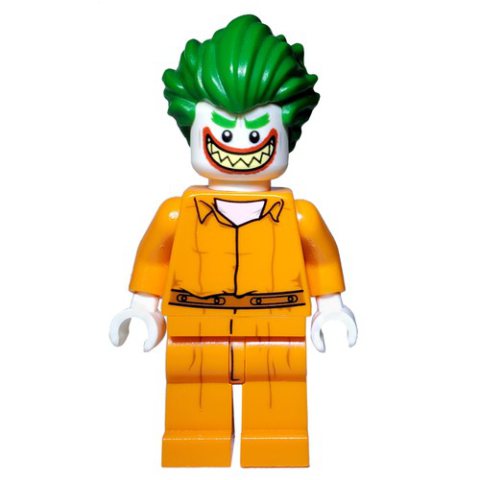 Minifigurka LEGO The Joker in Prison Clothes with 'Arkham' on Back