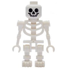 Minifigurka LEGO Skeleton, Standard Face, Straight Mechanical Arms (3626b Head)