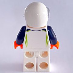 Minifigurka LEGO Race Driver, White Racing Suit and Helmet with Visor