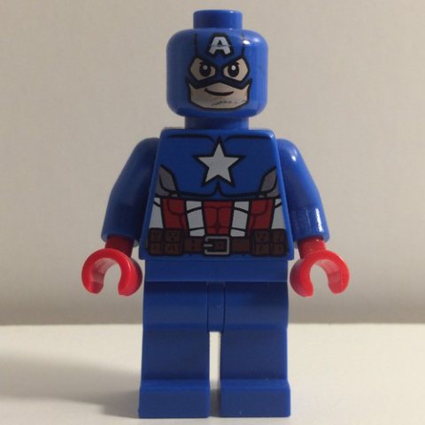 Minifigurka LEGO Captain America in Blue Suit and Plain Blue Legs