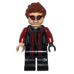 Minifigurka LEGO Hawkeye in Black and Dark Red Outfit