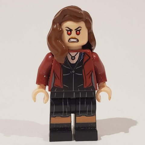 Minifigurka LEGO Scarlet Witch with Dark Red Jacket over Black Dress