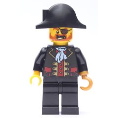 Minifigurka LEGO Pirate - Captain, Black Legs, Pearl Gold Hook
