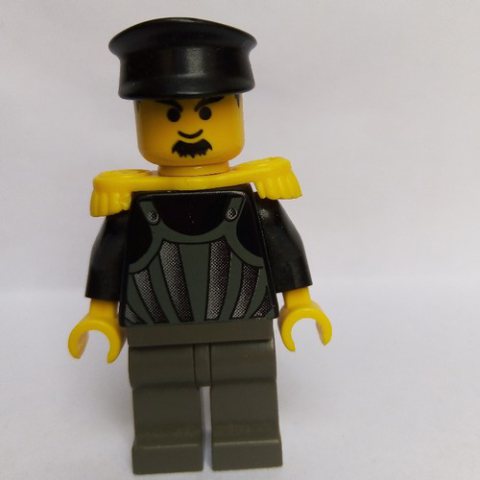 Minifigurka LEGO Time Twisters - Black Torso, Light Gray Vest, Dark Gray Legs