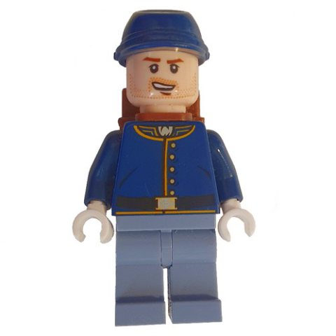 Minifigurka LEGO Cavalry Soldier - Crooked Open Smile, Backpack