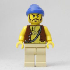 Minifigurka LEGO Pirate - Anchor Tattoo, Tan Legs, Blue Bandana