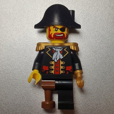 Minifigurka LEGO Pirate - Captain, Pearl Gold Hook, Bicorne