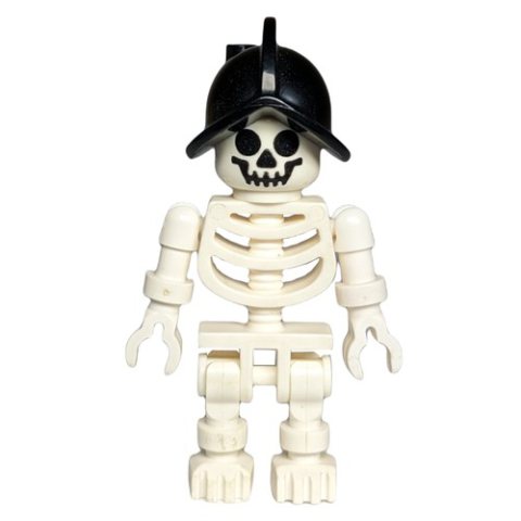 Minifigurka LEGO Skeleton, Standard Face, Conquistador Helmet