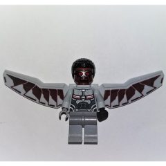 Minifigurka LEGO Falcon with Light Bluish Gray and Dark Red Wings
