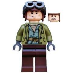 Minifigurka LEGO Steve Trevor with Reddish Brown Hat with Goggles