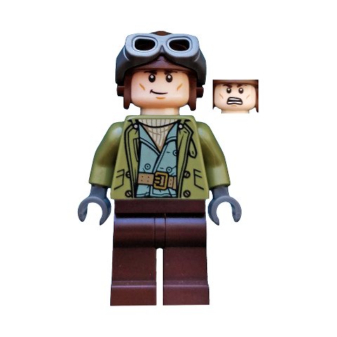 Minifigurka LEGO Steve Trevor with Reddish Brown Hat with Goggles
