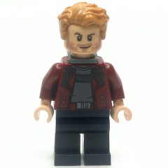 Minifigurka LEGO Star-Lord in Dark Red Outfit with Open Jacket and Neck Bracket
