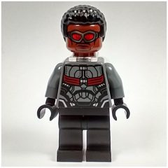 Minifigurka LEGO Falcon in Dark Bluish Gray and Black Suit with Neck Bracket