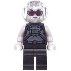 Minifigurka LEGO Mr. Freeze in Pearl Dark Gray Outfit, with Red Goggles, and Neck Bracket