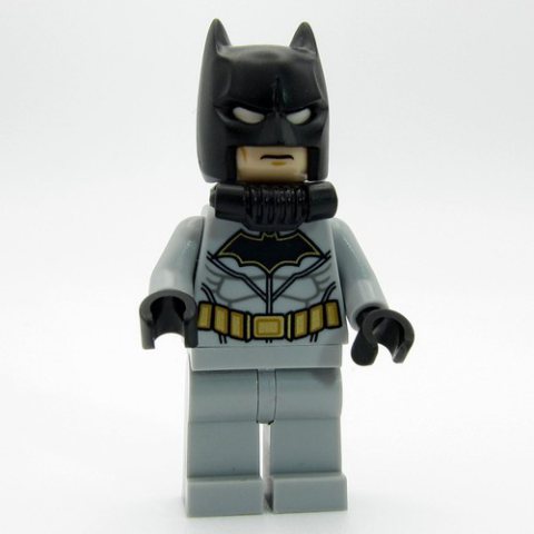 Minifigurka LEGO Batman, Light Bluish Gray Suit, Black Cowl, Breathing Apparatus