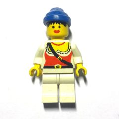 Minifigurka LEGO Pirate - Female, White Legs, Blue Bandana, 3626a