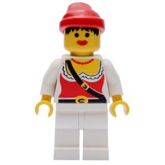 Minifigurka LEGO Pirate - Female, White Legs, Red Bandana