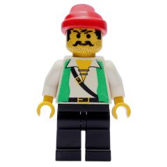 Minifigurka LEGO Pirate - Green Vest, Black Legs, Red Bandana