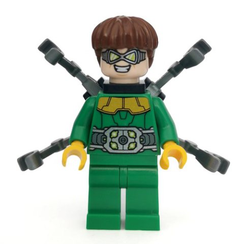 Minifigurka LEGO Dr. Octopus / Doc Ock in Green Outfit with Small Back Arms