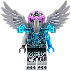 Minifigurka LEGO Vardy with Trans-Light Blue Shoulder Armor (with 15712 Tile with Clip)