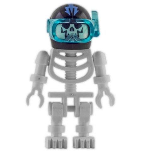 Minifigurka LEGO Skeleton, Evil Face, Aquaraiders Helmet