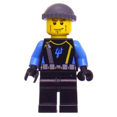 Minifigurka LEGO Aquaraider Diver 4 with Dark Bluish Gray Hat