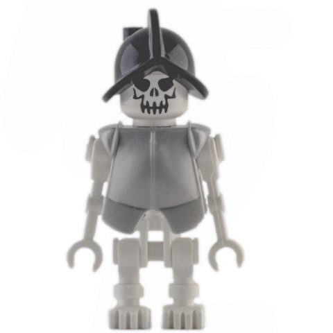 Minifigurka LEGO Skeleton, Evil Face, Armor and Helmet, Straight Arms