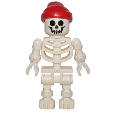 Minifigurka LEGO Skeleton, Standard Face, Red Bandana
