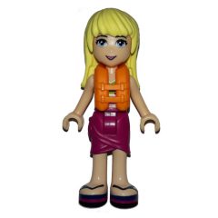 Minifigurka LEGO Stephanie - Lime Bikini, Magenta Skirt and Life Jacket