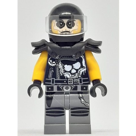 Minifigurka LEGO Chopper Maroon with Black Helmet and Shoulder Armor