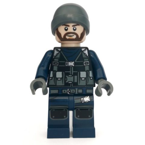 Minifigurka LEGO Guard in Dark Bluish Gray Beanie Hat