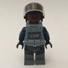 Minifigurka LEGO ACU Trooper with Sand Blue Armor and Reddish Brown Skin