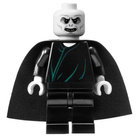 Minifigurka LEGO Voldemort, Black Cape (3626b Head)