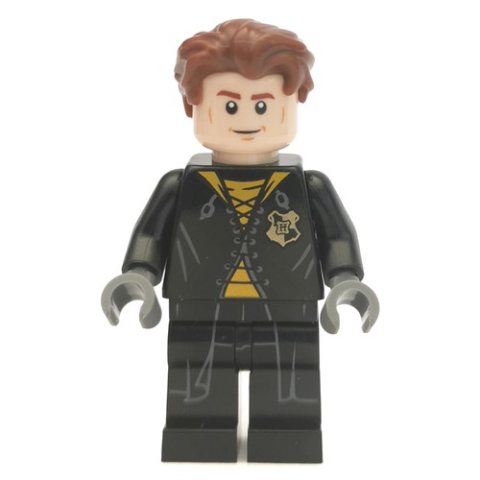 Minifigurka LEGO Cedric Diggory, Long Black Robe over Yellow Shirt, Shirt Tails