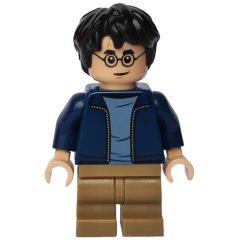 Minifigurka LEGO Harry Potter, Open Dark Blue Jacket, Medium Legs