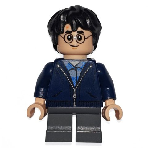 Minifigurka LEGO Harry Potter, Dark Blue Jacket with Zipper, Short Legs