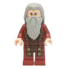 Minifigurka LEGO Albus Dumbledore, Dark Red Robes, Light Bluish Gray Hair and Beard